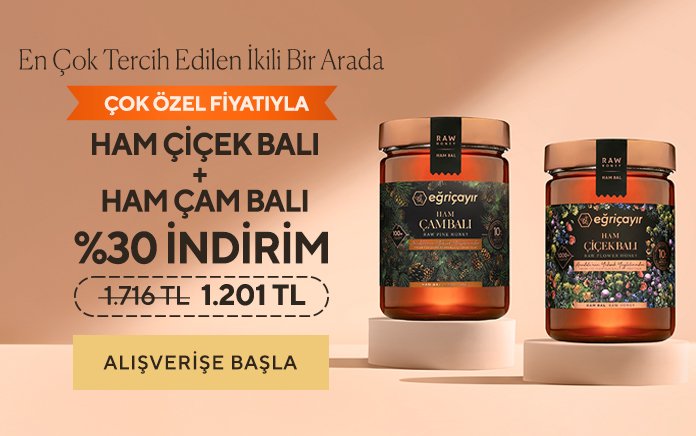 Ham Çiçek Balı + Ham Çam Balı TA 10+ 