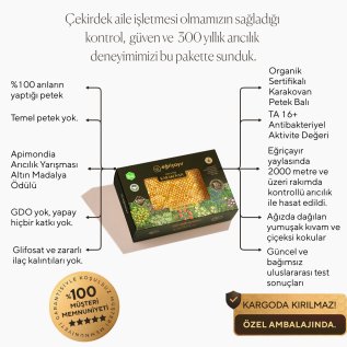 Eğriçayır Karakovan Petek Bal, Organik Sertifikalı TA16+